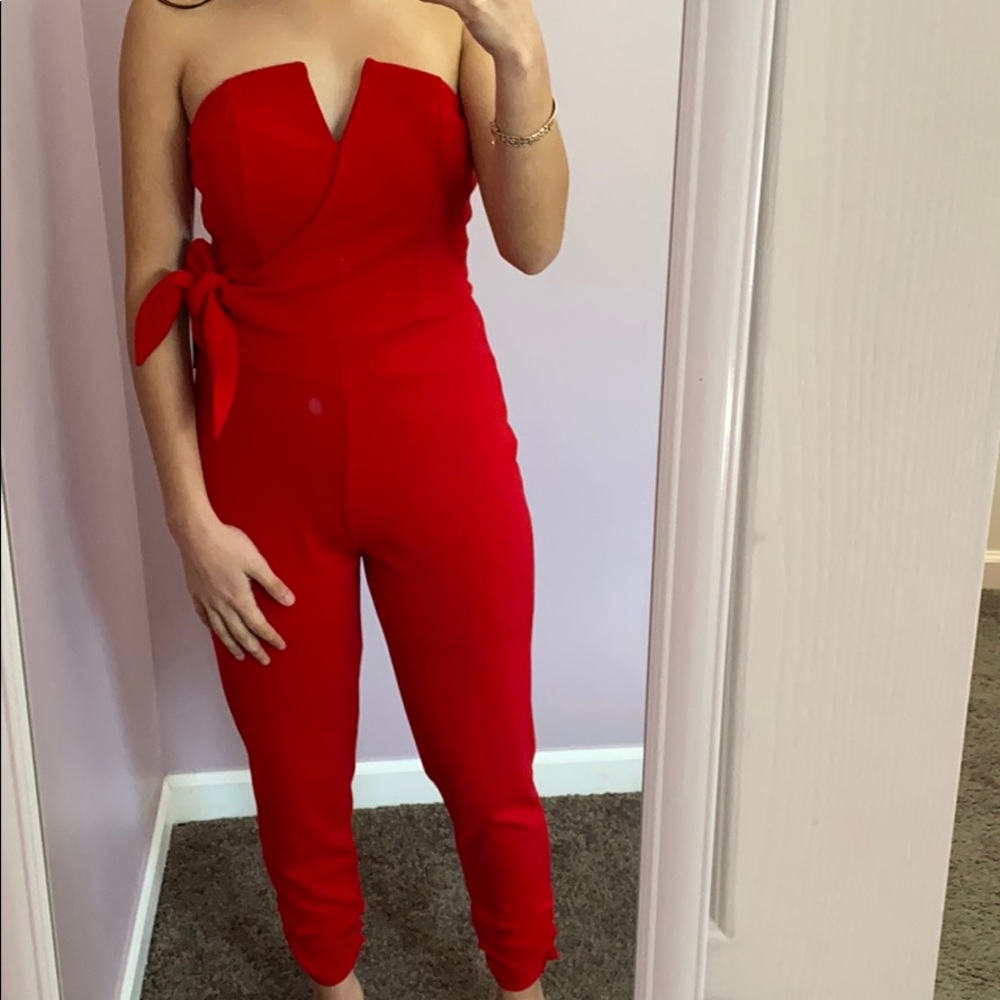 Red jumpsuit